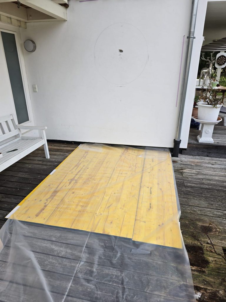 Vorbereiteter Arbeitsbereich für die saubere Durchführung einer Kernbohrung